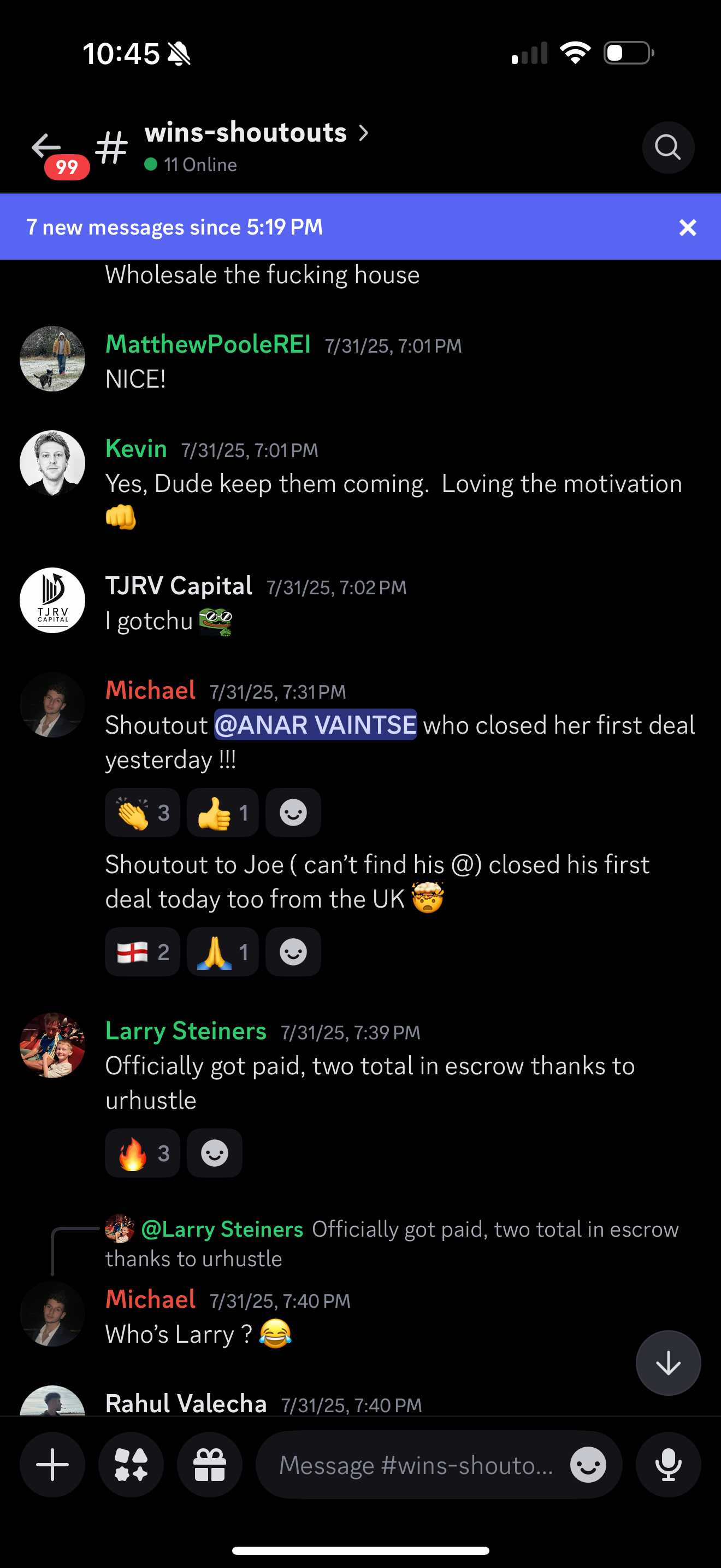 Community celebrating first deal closings